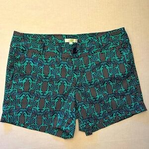 Jade Abstract green,blue & polkadots soft comfortable shorts Sz-6.   S6